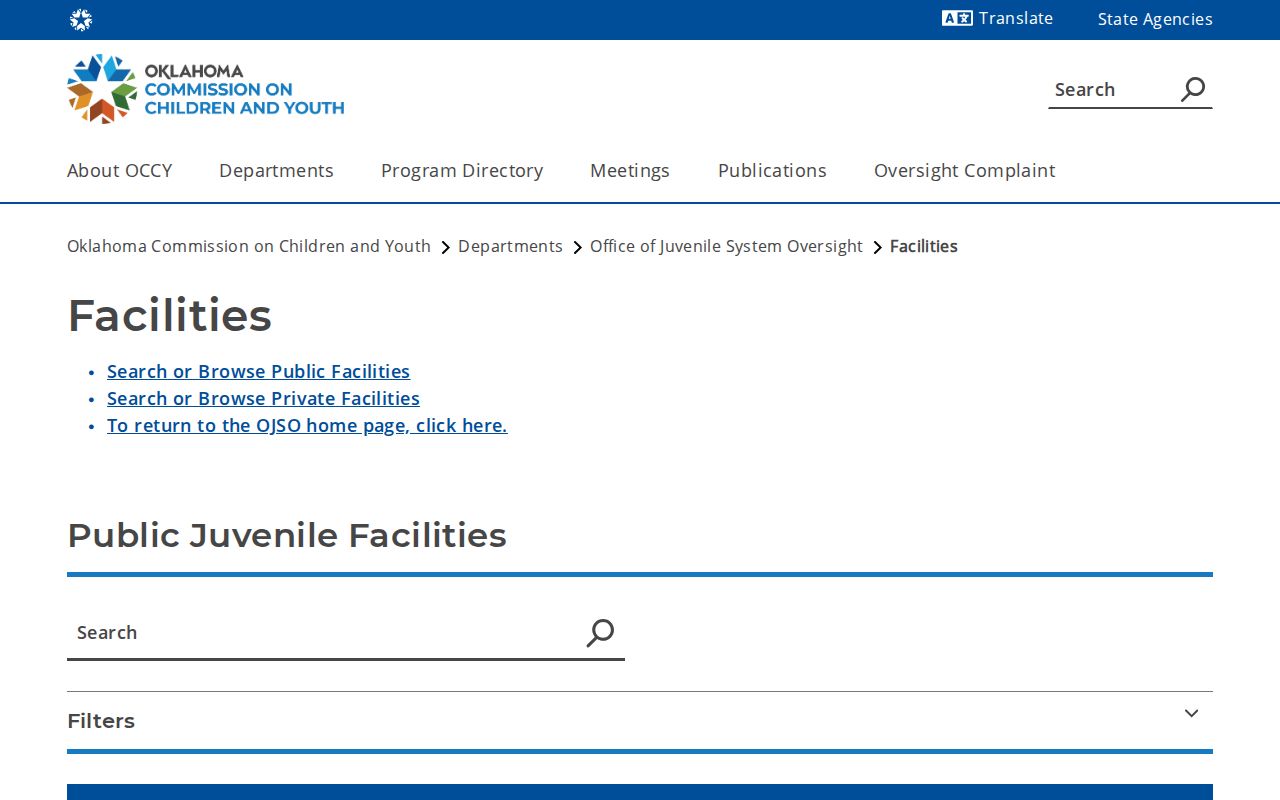 Official Oklahoma juvenile facility listing for the Northwest Oklahoma Juvenile Detention Center